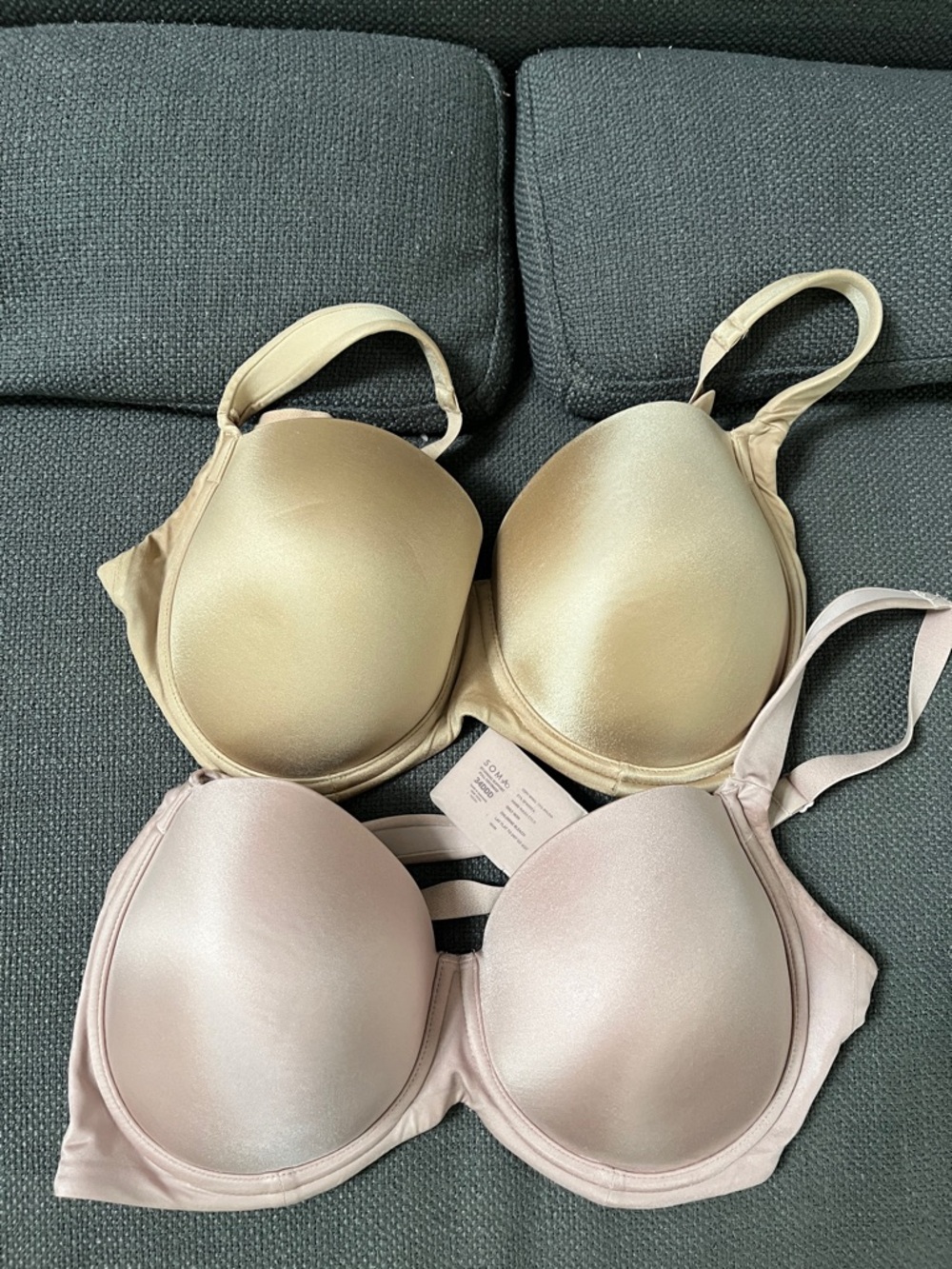Soma Two-Tone Smooth Molded Bras in Nude and Blush